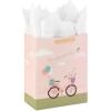Hallmark 13″ Large Mother’s Day Gift Bag with Tissue Paper (Have A Beautiful Day Bicycle and Balloons) for Birthdays,Bridal Showers and More(Bicycle and Balloons)