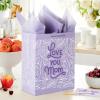 Hallmark 13″ Large Mother’s Day Gift Bag with Tissue Paper and Card (Love You Mom, Lavender, Modern Flowers)(Love You Mom)