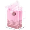 Hallmark 13″ Large Mother’s Day Gift Bag with Tissue Paper and Card (Love You Mom, Lavender, Modern Flowers)(Pink Glitter Stripes)