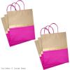 Hallmark 13″ Large Paper Gift Bags (Pack of 6 – Blue & Kraft) for Hanukkah, Birthdays, Weddings, Graduations, Father’s Day, Baby Showers, Bridal Showers(Pink)