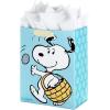 Hallmark 13″ Large Peanuts Easter Gift Bag with Tissue Paper (Snoopy Easter Basket)(Easter)