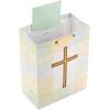 Hallmark 13″ Large Religious Gift Bag with Tissue Paper (Gold Cross, Green, Yellow) for Easter, First Communion, Confirmation, Weddings, Clergy Day(1 Count (Pack of 2))