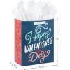 Hallmark 13″ Large Valentine’s Day Gift Bag with Card and Tissue Paper (Blue Happy Valentine’s Day)(Blue Happy Valentine’s Day)