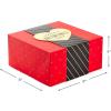 Hallmark 13″ Large Valentine’s Day Gift Bag with Tissue Paper (Red Watercolor Heart)(Red with Black Band)