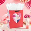 Hallmark 13″ Large Valentine’s Day Gift Bag with Tissue Paper (Red Watercolor Heart)(Red with Watercolor Heart)