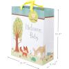 Hallmark 15″ Extra Large Baby Gift Bag with Tissue Paper (Woodland Animals) for Baby Showers, New Parents and More(Welcome Baby)