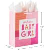 Hallmark 15″ Extra Large Baby Gift Bag with Tissue Paper (Woodland Animals) for Baby Showers, New Parents and More(Welcome Baby Girl)