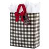 Hallmark 15″ Extra Large Christmas Gift Bag with Tissue Paper (Black Buffalo Plaid with Red Bow)(Black Buffalo Plaid)