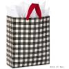 Hallmark 15″ Extra Large Christmas Gift Bag with Tissue Paper (Black Buffalo Plaid with Red Bow)(Black Buffalo Plaid)