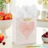 Hallmark 15″ Extra Large Gift Bag with Tissue Paper (“Two Hearts, One Love” Black and Gold) for Weddings, Anniversaries, Engagements, Valentine’s Day(Love)