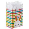 Hallmark 17″ Extra Large Easter Gift Bag with Tissue Paper (Bunny Face, Rainbow Plaid) for Kids Presents, Easter Baskets