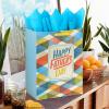 Hallmark 17″ Extra Large Father’s Day Gift Bag with Tissue Paper (Orange, Yellow, Blue Plaid) for Dads, Grandpas, Uncles(Plaid)