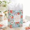 Hallmark 17″ Extra Large Mother’s Day Gift Bag with Tissue Paper (Red Roses, Green Foliage, Bright Blue) for Mom, Grandma, Nana, New Mother(Light Blue Floral)