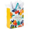 Hallmark 17″ Extra Large Mother’s Day Gift Bag with Tissue Paper (Red Roses, Green Foliage, Bright Blue) for Mom, Grandma, Nana, New Mother(Tropical Fruit)