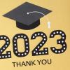 Hallmark 2025 Bulk Graduation Thank You Cards, Black and Gold (40 Count with Envelopes) for Grad Announcements, Invitations, Thanks(2023 Grad)