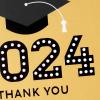 Hallmark 2025 Bulk Graduation Thank You Cards, Black and Gold (40 Count with Envelopes) for Grad Announcements, Invitations, Thanks(Classic)