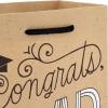 Hallmark 6″ Small Graduation Gift Bag Bundle (8 Bags, 2 Designs: Kraft Congrats, Grad, Black and White) for High School Graduates, Preschool, Kindergarten, College, Open House Party Favors