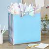 Hallmark 7″ Medium Horizontal Gift Bag with Tissue Paper (Happy Ever After) for Weddings, Engagements, Bridal Showers(Blue)