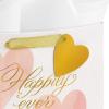 Hallmark 7″ Medium Horizontal Gift Bag with Tissue Paper (Happy Ever After) for Weddings, Engagements, Bridal Showers(Happily Ever After)