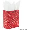 Hallmark 8″ Medium Valentine’s Day Gift Bags with Tissue Paper (3 Bags: Red with Black, Pink, White Stripes and Hearts)(Red and Black)