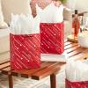 Hallmark 8″ Medium Valentine’s Day Gift Bags with Tissue Paper (3 Bags: Red with Black, Pink, White Stripes and Hearts)(Red and Black)
