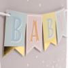 Hallmark 9″ Medium Baby Gift Bag with Tissue Paper – Baby Banner in Grey, Pink and Blue for Baby Showers, New Parents, and More(Baby  Grey)
