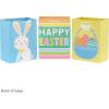 Hallmark 9″ Medium Easter Gift Bag Bundle (4 Bags: Happy Easter, Stripes, Eggs, Bunny) for Kids, Grandchildren, Nieces, Nephews(1 Count (Pack of 3))