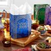 Hallmark 9″ Medium Eid Gift Bag Bundle (4 Bags: Eid Mubarak with Stars and Skyline) in Red, Blue, Green, Purple