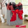 Hallmark 9″ Medium Gift Bag with Tissue Paper (All-Star Dad) for Father’s Day, Birthdays, Valentine’s Day(Black and White Stripes)