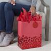 Hallmark 9″ Medium Gift Bag with Tissue Paper (All-Star Dad) for Father’s Day, Birthdays, Valentine’s Day(Red Dots)