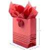 Hallmark 9″ Medium Gift Bag with Tissue Paper (All-Star Dad) for Father’s Day, Birthdays, Valentine’s Day(Red Stripes)