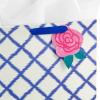 Hallmark 9″ Medium Gift Bag with Tissue Paper (Bright Flowers) for Easter, Birthdays, Bridal Showers, Weddings, Baby Showers, Mother’s Day(Pink Flower on Blue Plaid)