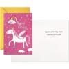 Hallmark All Occasion Boxed Greeting Card Assortment for Kids (Pack of 48) – for Birthdays, Encouragement, Thank You(Shark and Unicorn)