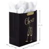 Hallmark All Occasion Gift Bags Assortment with Tissue Paper – Black and Gold (Pack of 3, 2 Large 13″ and 1 Medium 9″ for Anniversaries, Weddings, Birthdays, Holidays and More)