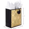 Hallmark All Occasion Gift Bags Assortment with Tissue Paper – Black and Gold (Pack of 3, 2 Large 13″ and 1 Medium 9″ for Anniversaries, Weddings, Birthdays, Holidays and More)