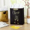 Hallmark All Occasion Gift Bags Assortment with Tissue Paper – Black and Gold (Pack of 3, 2 Large 13″ and 1 Medium 9″ for Anniversaries, Weddings, Birthdays, Holidays and More)