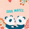 Hallmark Anniversary Card (Soul Mates, Pandas)(Soul Mates  Pandas)