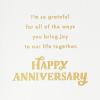 Hallmark Anniversary Card for Husband, Wife, Boyfriend, Girlfriend (Toast to You)(Yellow)