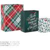 Hallmark Assorted Christmas Gift Bag Bundle (8 Bags: 2 Small 5″, 3 Medium 8″, 3 Large 11″) Classic Santa, Black and Red Plaid, Snowflakes, Holly
