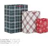 Hallmark Assorted Christmas Gift Bags (8 Bags: 3 Small 6″, 3 Medium 9″, 2 Large 13″) Santa Claus, Red Plaid, Poinsettia Flowers(Plaid  Snowflakes  Snowman  Santa  Red Truck)