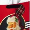 Hallmark Assorted Christmas Gift Bags (8 Bags: 3 Small 6″, 3 Medium 9″, 2 Large 13″) Santa Claus, Red Plaid, Poinsettia Flowers(Retro Santa  Merry Christmas  Plaid Tree)