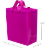 Hallmark Assorted Gift Bags (8 Bags: 3 Small 6″, 3 Medium 9″, 2 Large 13″) Solid Pink, Blue, Green, Yellow, Red(Medium (Pack of 4))