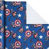 Hallmark Avengers Wrapping Paper with Cut Lines on the Reverse (3-Pack: 60 sq. ft. ttl) with Captain America, Iron Man, Black Widow, Thor and Hulk for Birthdays, Christmas, Father’s Day and More(Avengers Wrapping Paper (3-rolls))