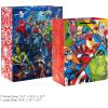 Hallmark Avengers Wrapping Paper with Cut Lines on the Reverse (3-Pack: 60 sq. ft. ttl) with Captain America, Iron Man, Black Widow, Thor and Hulk for Birthdays, Christmas, Father’s Day and More(Avengers Gift Bags (2-count))
