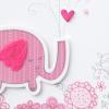 Hallmark Baby Shower Card for Girl (Pink Elephant) Welcome New Baby Girl, Congratulations