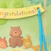 Hallmark Baby Shower Card for New Parents (Animals in the Woods) Welcome New Baby, Congratulations, Gender Reveal(Animals in the Woods)