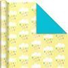 Hallmark Baby Shower Wrapping Paper Rolls – Pastel Gift Wrap Paper – Gender Neutral Clouds, ABCs, Bottles, Polka Dots, Blue, Gray Gingham (Set of 3 Rolls: 75 sq. ft. ttl.)(Clouds  Bottles  ABCs)