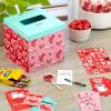 Hallmark Barbie Valentines Day Cards and Mailbox for Kids School Classroom Exchange (1 Box, 32 Valentine Cards, 1 Teacher Card)(Heart Doodles)