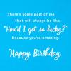 Hallmark Birthday Card for Husband, Wife, Boyfriend, Girlfriend (So Lucky)(So Lucky)
