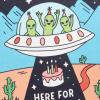 Hallmark Birthday Card for Kids with Light and Sound (Aliens, Here for the Cake)